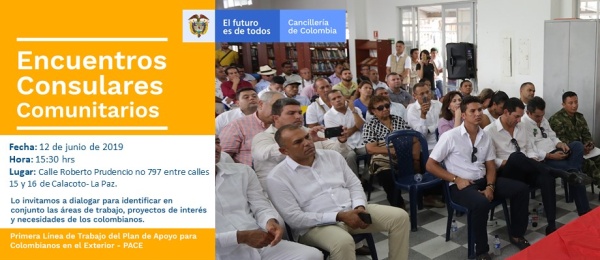 El Consulado en La Paz invita al Encuentro Consular Comunitario del próximo miércoles 12 de junio