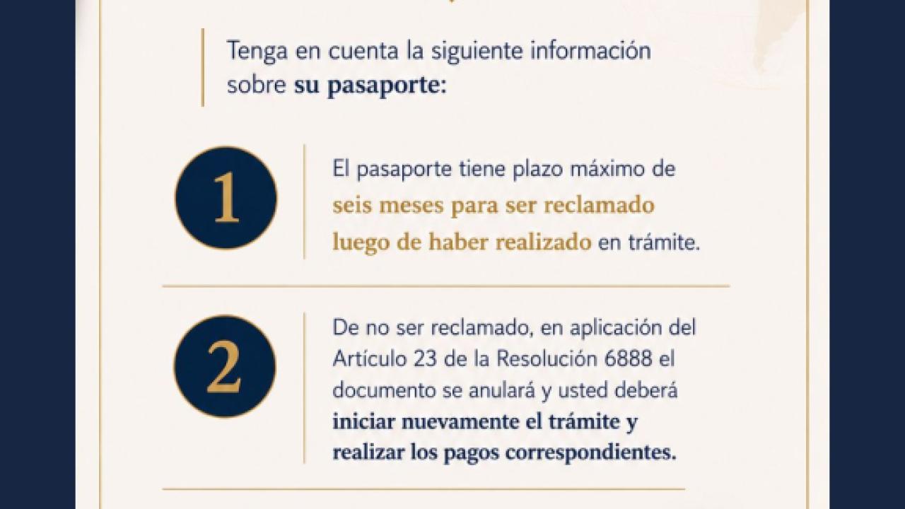 Información sobre pasaporte